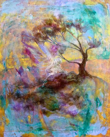 'Elijah under the broom tree' by Annamora of Wollongong, Australia