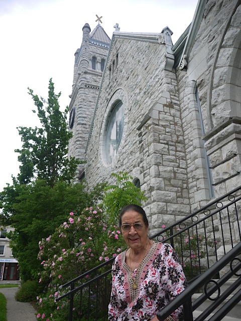 Pauline Brown of Jobat India after addressing the Presbytery of Kingston